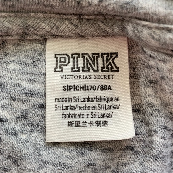 PINK VICTORIA SECRET 3/4 sleeve crop top - Picture 3 of 3